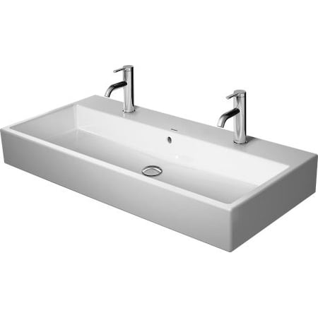Duravit Washbasin 39" Vero Air w/Overflow+FaucetDeck+2 Faucet Holes Wh 2350100024